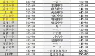 武汉市中考分数线